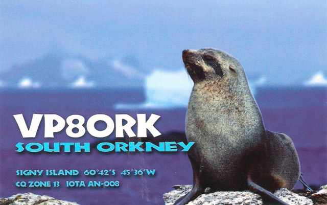 vp8ork qsl card